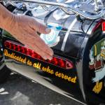 Walt Jackson installed custom lights on a rare sidecar. Photographed Aug. 16, in Granite Falls. (Kevin Clark / The Herald)