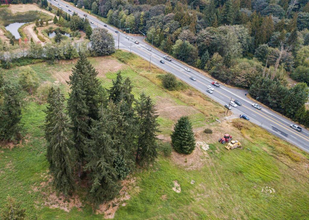 Cathcart Crossing project site along Highway 9 on Thursday, Sept. 22, 2022 in Cathcart, Washington. (Olivia Vanni / The Herald)