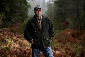 Darrington Mayor Dan Rankin along side land located in north Darrington that could potentially be used to build a 30-acre Wood Innovation Center, which will house CLT manufacturing and modular building companies on Tuesday, Jan. 12, 2020 in Darrington, Wa. (Olivia Vanni / The Herald)
