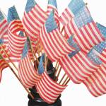 Photo Caption: Labor Day celebrates American workers with picnics, parades and patriotic decorations. Past parade spectators may have carried flags like these.