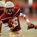 Lakewoods Jackson Lovell gets past the first line of defenders against Stanwood on Friday, Sep. 2, 2022, at Lakewood High School in Arlington, Washington. (Ryan Berry / The Herald)