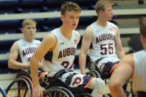 Auburn university wheelchair basketball player Jake Eastwood, a Jackson High School alum. (Photo by Karl Robinson)