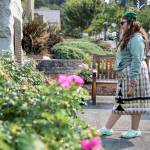 Tony Hatch on Friday reads the replacement bronze plaque for the 1855 treaty between local tribes and the U.S. government before the scheduled dedication in Mukilteo. (Kevin Clark / The Herald)