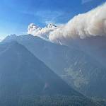 Smoke rose from the Bolt Creek fire early Saturday, Sept. 10, 2022, near Skykomish. (Courtesy Washington State Department of Natural Resources)
Smoke rose from the Bolt Creek fire early Saturday, Sept. 10, 2022, near Skykomish. (Courtesy Washington State Department of Natural Resources)