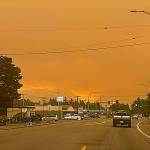 The sky in Sultan is filled with smoke from the Bolt Creek fire early Saturday, Sept. 10, 2022. (Courtesy Benjamin Jurkovich)