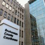 Snohomish County Superior Courthouse on Feb. 8, in Everett. (Kevin Clark / The Herald)