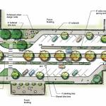 Cyclists would share a lane with cars on portions of the road, according to concept drawings. (City of Arlington)