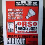 One of the many oRSo screenprint posters that Spirito has in his home in Monroe. He started oRSo after Rex disbanded, but is now going back on tour with Rex. (Olivia Vanni / The Herald)