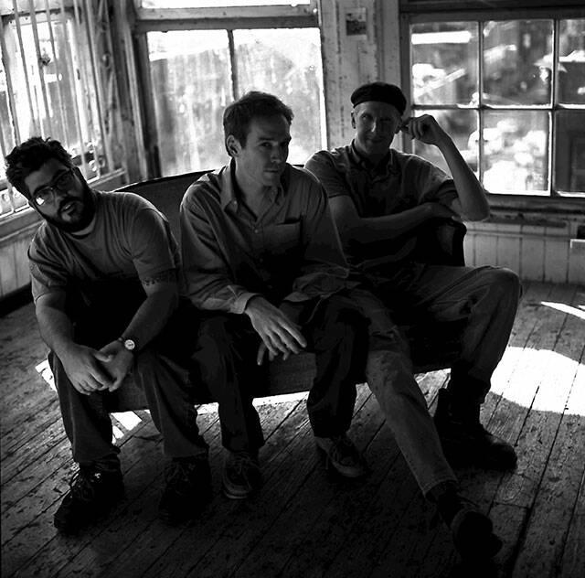 Phil Spirito, left, of Monroe, with members of his band Rex in the 1990s. (Alev Yasatan photo)