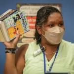 Tanya King addresses her class on Sept. 14 at Beverly Elementary, in Lynnwood. (Kevin Clark / The Herald)