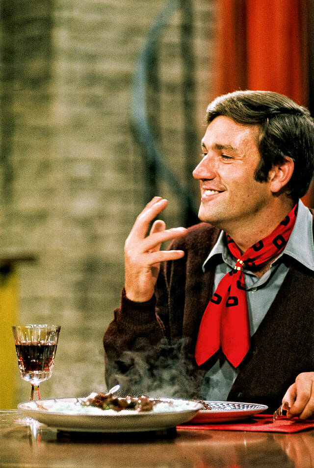 Graham Kerr on The Galloping Gourmet TV studio set. (Bob Peterson / Rizzoli New York)