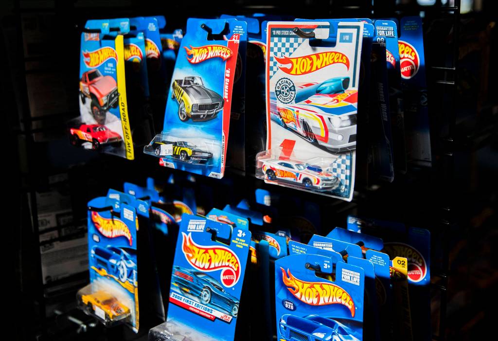 Rare Hot Wheels for sale at Broadway Hobbies on Sept. 26, in Everett. (Olivia Vanni / The Herald)