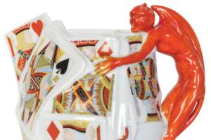 Photo Caption: Can you resist anything but temptation? Buyers couldn't resist this Royal Bayreuth pitcher with a devil and playing cards.

(c) 2022 by Cowles Syndicate Inc.
