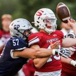 Micah Harrelson is part of a strong defensive front for the Grizzlies. (Kevin Clark / The Herald)