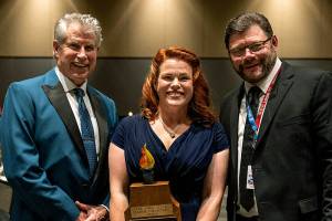 Dan Murphy, left, Mary Fosse and Rex Habner. (BadgleyPhotography.com / Snohomish & Island County Labor Council)