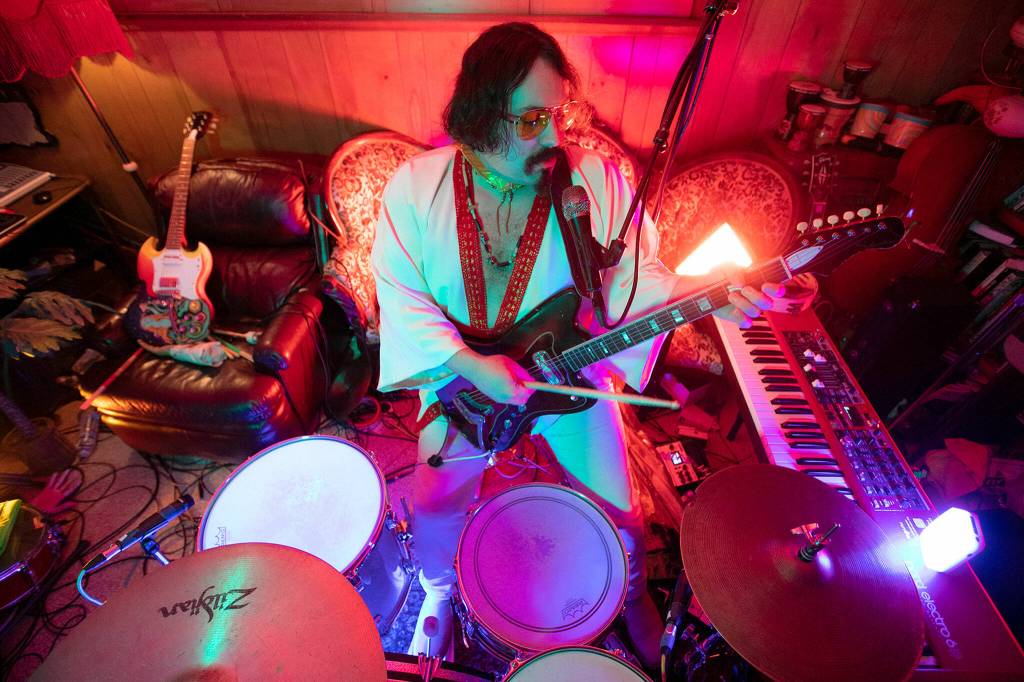 A video of DeBardi performing his song Molotov Cocktail Lounge went viral on social media. (Ryan Berry / The Herald)