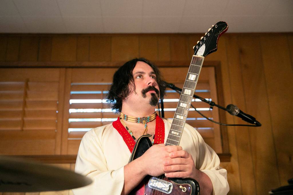 Jeremy DeBardis day job is lawn care  for now. (Ryan Berry / The Herald)