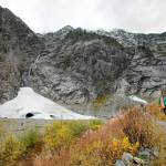 A hiker begins the journey back from Big Four Ice Caves, in Mount Baker-Snoqualmie National Forest near Granite Falls, Washington. Ryan Berry / Everett Herald photo
