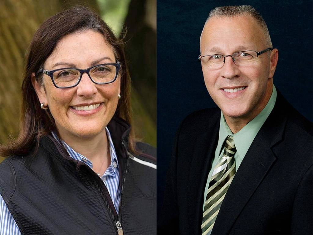 Suzan DelBene, left, and Vincent Cavaleri.