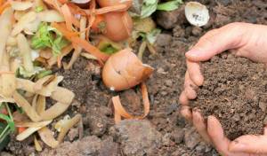 Photo caption: Composting is a great way to reduce waste because it keeps food scraps and yard waste out of the landfill.