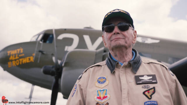 David Hamilton is one of the World War II pilots featured in Into Flight Once More.