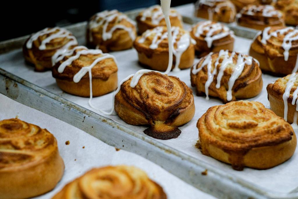 The Cottage, Community Bakery in Edmonds is your morning stop for pastries, sourdough bread, baguettes, sweet rolls and more. (Taylor Goebel / The Herald)
