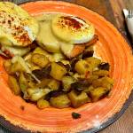 Salmon Eggs Benedict with a side of skillet potatoes, $16, at Quil Ceda Creek Casino in Tulalip, where breakfast with numerous menu choices is served 24/7. (Andrea Brown / The Herald)