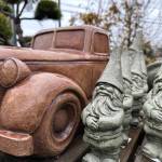 Garden gnomes and vintage trucks make fabulous yard art -- though the truck may be difficult to gift wrap.