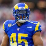 Rams linebacker Bobby Wagner in action during a game against the 49ers on Oct. 30 in Inglewood, Calif. (AP Photo/Jeff Lewis)