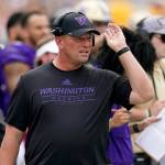 FILE - Washington head coach Kalen DeBoer paces the sideline during the first half of an NCAA college football game against Arizona State in Tempe, Ariz., Saturday, Oct. 8, 2022. DeBoer earned AP All-Pac-12 coach of the year honors on Thursday, Dec. 8. (AP Photo/Ross D. Franklin, File)