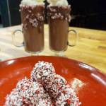 Peppermint bon bons (foreground) and peppermint hot chocolate. (Tulalip Resort Casino)