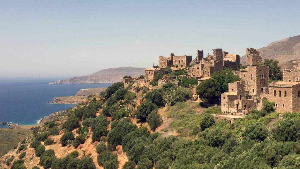 The fortified ghost town of Vathia, on Greeces Mani Peninsula, was once as wild as our Wild West. (Rick Steves)
