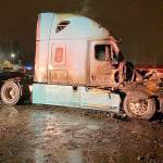 A person was found dead Tuesday night after a truck fire in south Everett. (Everett Police Department)