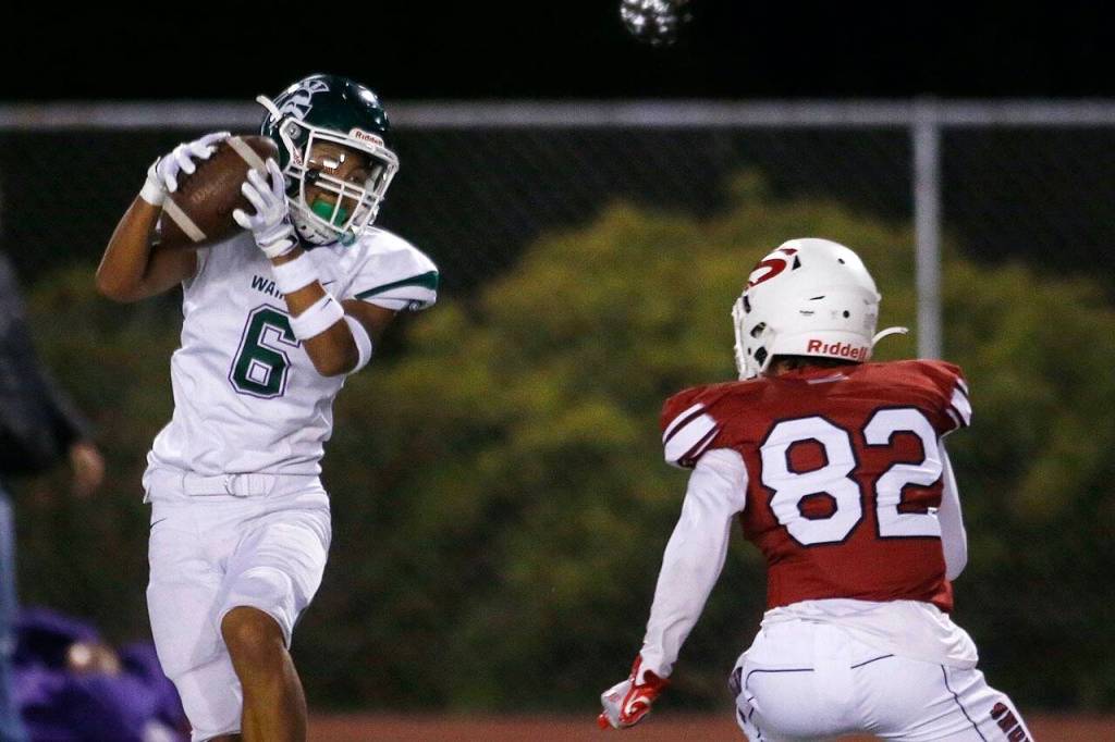 Edmonds-Woodway receiver Jesse Hart (Ryan Berry / The Herald)