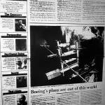 The Heralds first Sunday edition, shown here on a microfilm viewer, was published April 5, 1981. (Julie Muhlstein / The Herald)