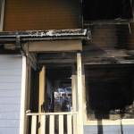 The Everett Fire Department responded to a fire coming from one of the units in a four-plex apartment building in the 9800 block of 3rd Avenue SE around 11:30 p.m. Sunday, in Everett. (Everett Fire Department)