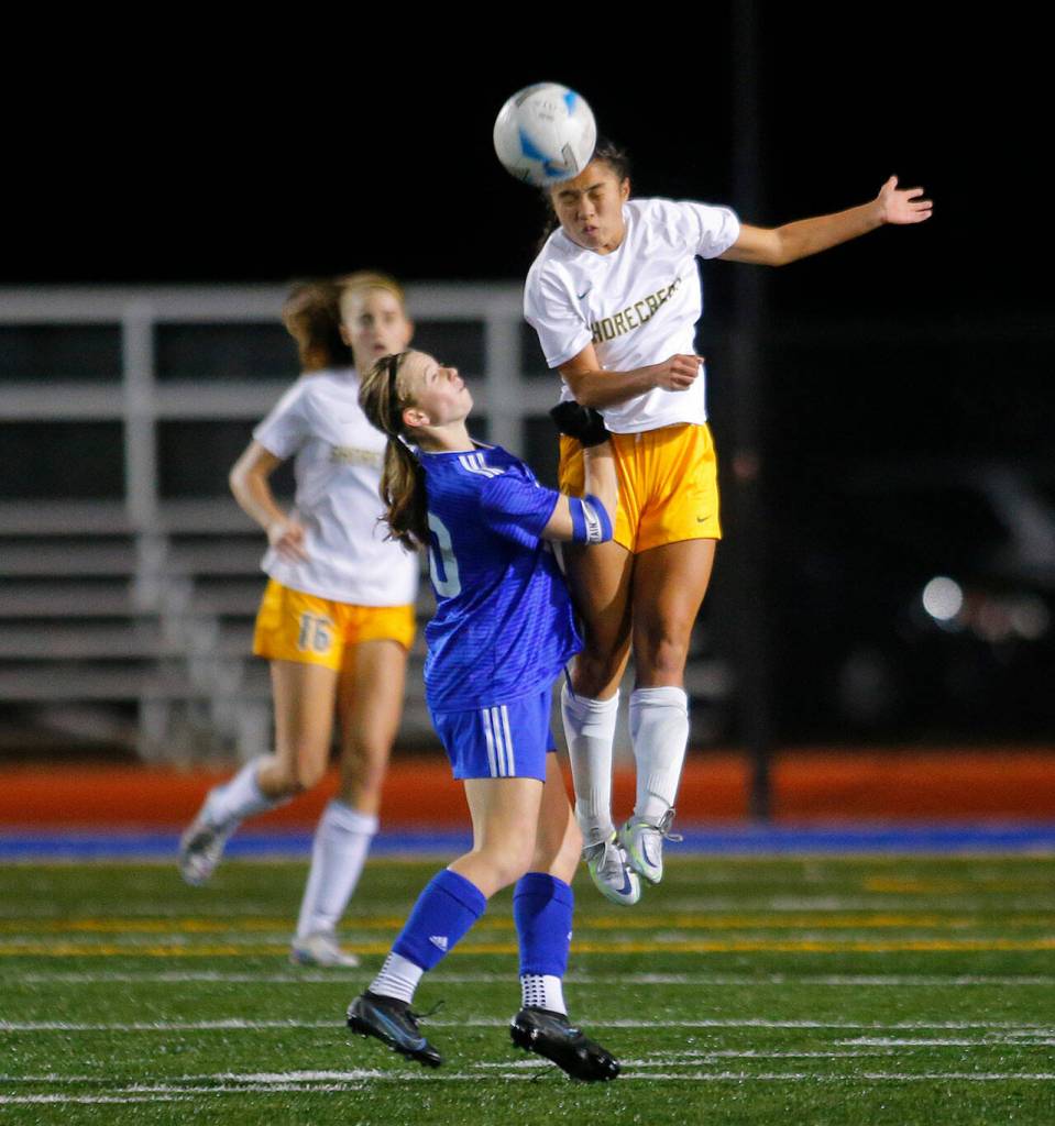 Shorecrest midfielder Tayvi Khann (Ryan Berry / The Herald)