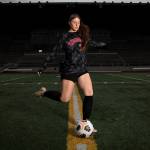 Snohomish senior forward Sara Rodgers is The Heralds 2022 Girls Soccer Player of the Year. (Olivia Vanni / The Herald)