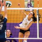 Christensen averaged 3.3 kills per set to pace a deep and balanced Lake Stevens attack. (Olivia Vanni / The Herald)