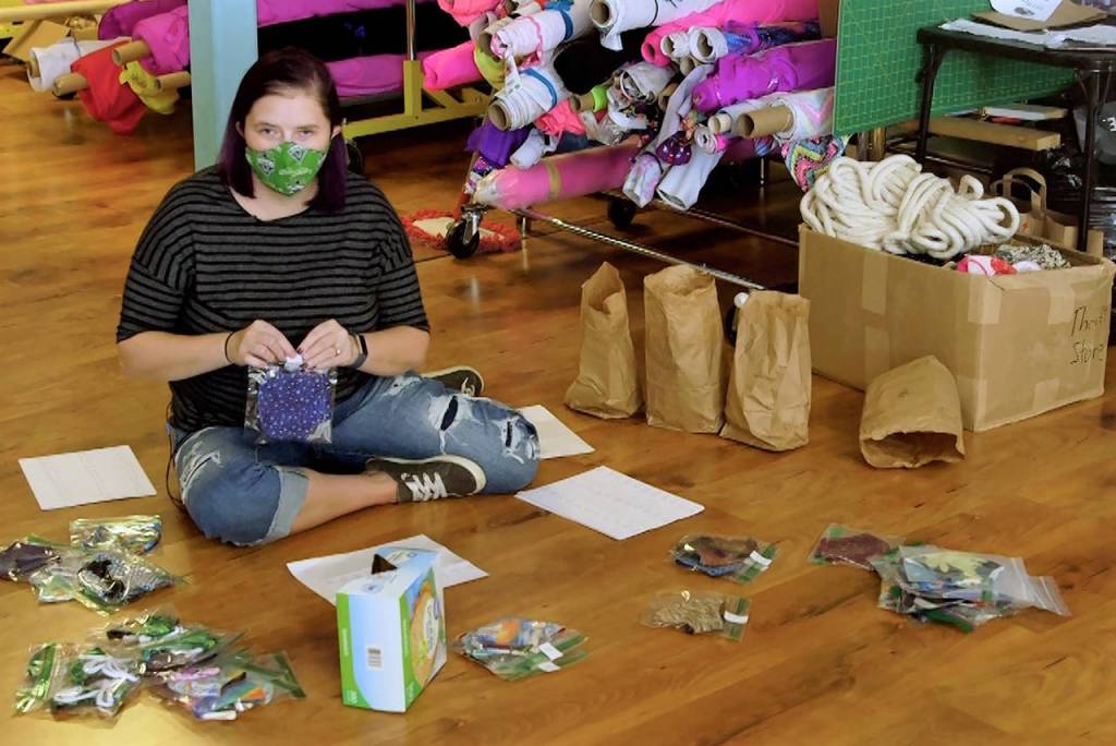 Kymy Johnson of the Whidbey DIYers received the Red Cross Clare Waite Humanitarian Award for making masks. (American Red Cross).