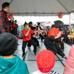 Students from Northwest Kung Fu and Fitness demonstrate their martial arts skills Saturday during a celebration of the Lunar New Year in downtown Edmonds. (Ryan Berry / The Herald)