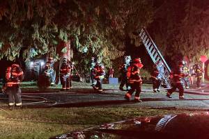 The Everett Fire Department on the scene of a residential fire early Wednesday morning, on January 11, 2023 in Everett, Washington. (Everett Fire Department)