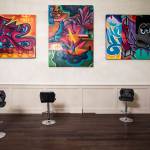 Art hangs on the wall inside of the event spaces at Kings Hall on Jan. 17, in Everett. (Olivia Vanni / The Herald)