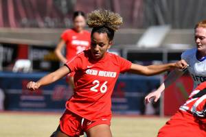 New Mexico women's soccer player Jadyn Edwards, a Jackson High School graduate. (University of New Mexico photo)