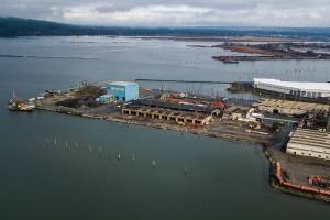 A section of contaminated Wicks tidelands on Thursday, Jan. 19, 2023 in Everett, Washington. (Olivia Vanni / The Herald)