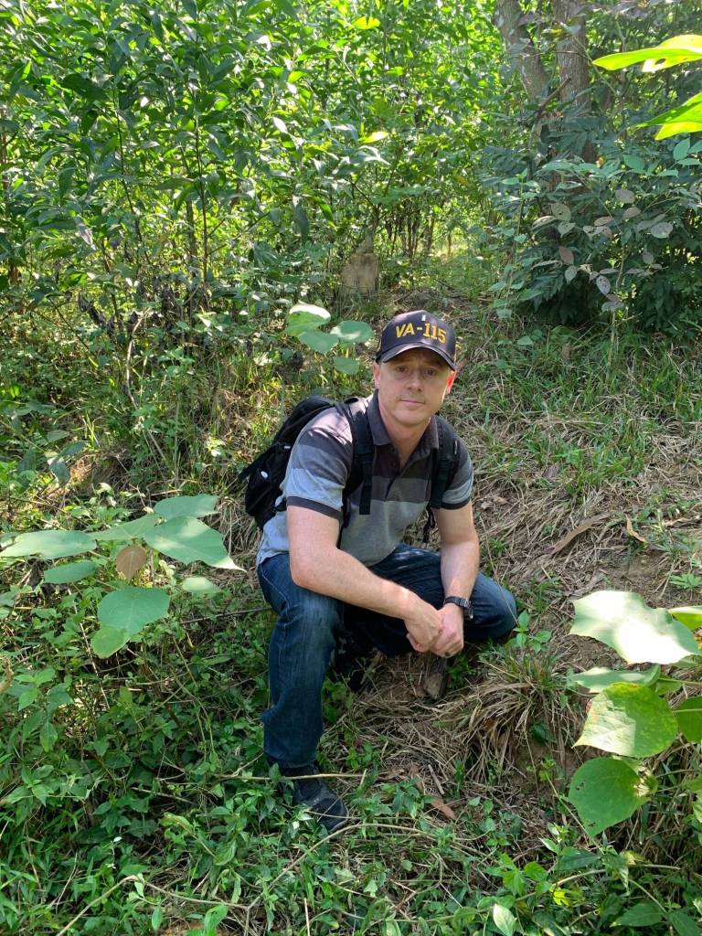 Tad Clark visits the site in Vietnam where his fathers plane crashed in 1973. (Curiosity of Tad Clark)