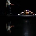 Lake Stevens Gavin Ketchum and Glacier Peaks Rehan Takher wrestle during the 106 pound weight class match at Lake Stevens High School on Thursday Jan. 26, 2023. (Annie Barker / The Herald)