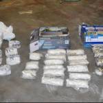 The drugs seized from a Clorox box and an air mattress box in the car of a courier in November 2020. (U.S. Attorneys Office)
