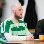 Kyle Caperoon appears in court to receive sentencing for a 2020 homicide Monday, Feb. 13, 2023, at Snohomish County Superior Court in Everett, Washington. (Ryan Berry / The Herald)