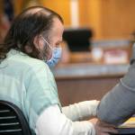 Rob Kaputa is fingerprinted after receiving his sentence for a 2019 homicide on Thursday, Feb. 16, 2023, at Snohomish County Superior Court in Everett, Washington. (Ryan Berry / The Herald)
